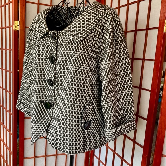 Allison Taylor Polka Dot Swing Waist Jacket - Picture 2 of 5